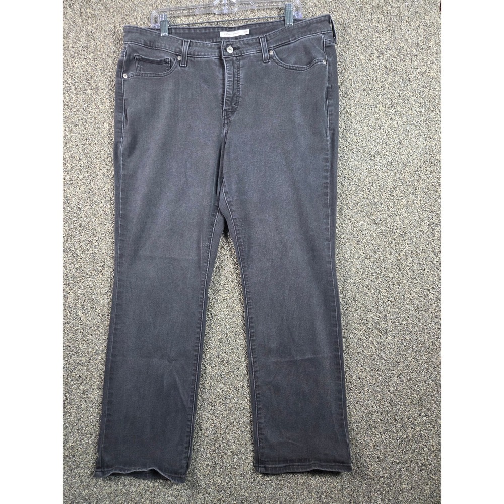 Levi's‎ 414 Classic Straight Women 18W Black Denim Jeans Western Casual G0013